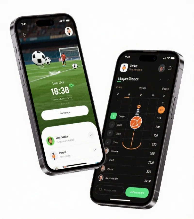满冠比分APP界面展示